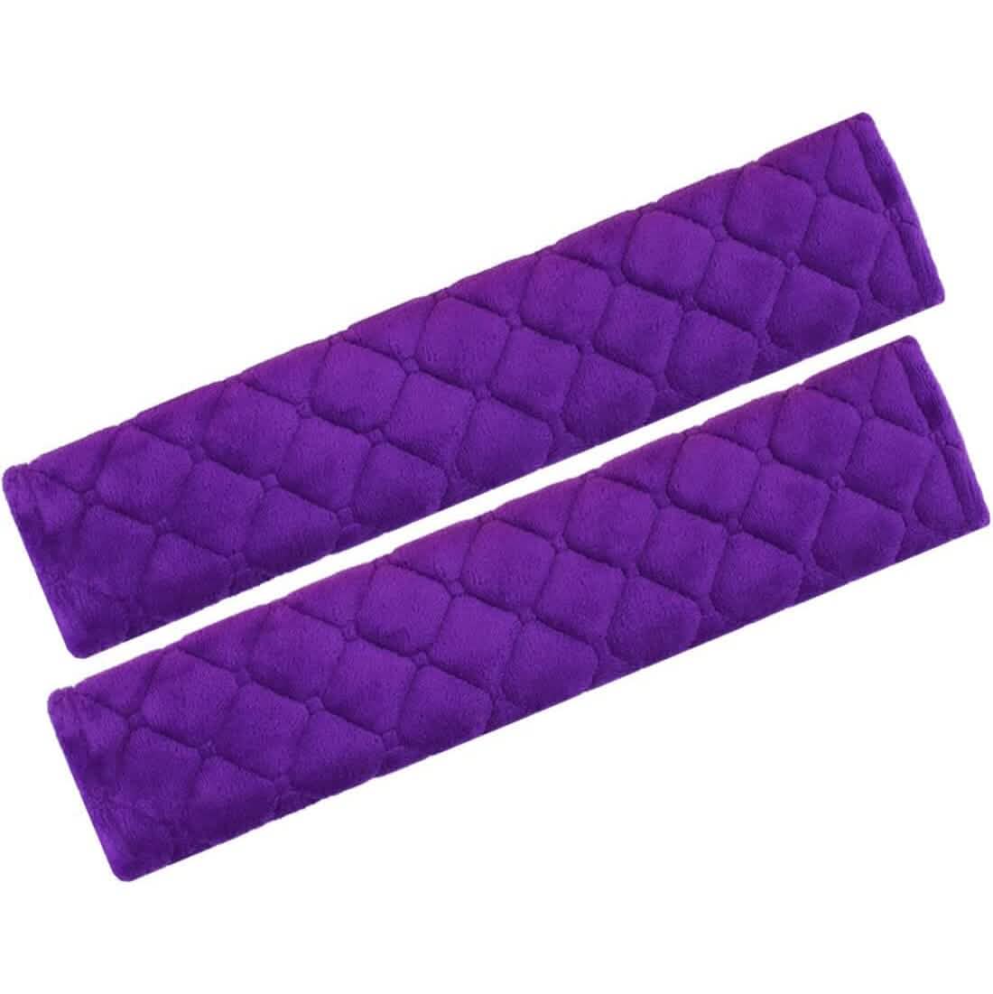 2-Pack: ComfortMax Padded Seat Belt Covers - Universal Fit Purple Automotive - Tophatter Daily Deals