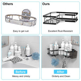 2-Pack: Corner Shower Caddy No Drilling Adhesive Shower Organizer Bath - Tophatter Daily Deals