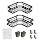 2-Pack: Corner Shower Caddy No Drilling Adhesive Shower Organizer Bath - Tophatter Daily Deals