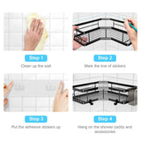 2-Pack: Corner Shower Caddy No Drilling Adhesive Shower Organizer Bath - Tophatter Daily Deals