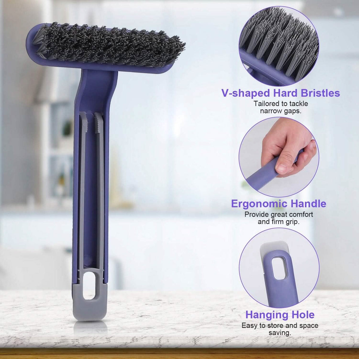 2-Pack: Crevice Cleaning Brush Stiff Bristle Brush Gap Cleaner Household Appliances - Tophatter Daily Deals