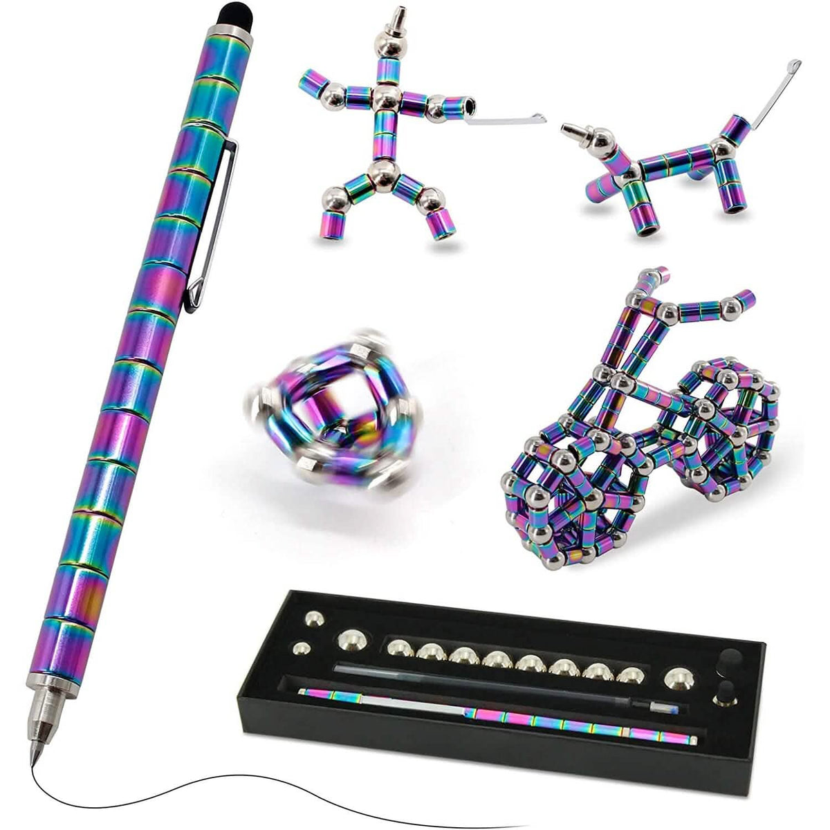 2-Pack: Decompression Magnet Metal Pen Multicolor Health & Wellness - Tophatter Daily Deals