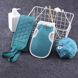 2-Pack: Exfoliating Body Scrubber Set Blue Bath - Tophatter Daily Deals