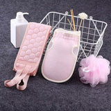 2-Pack: Exfoliating Body Scrubber Set Pink Bath - Tophatter Daily Deals