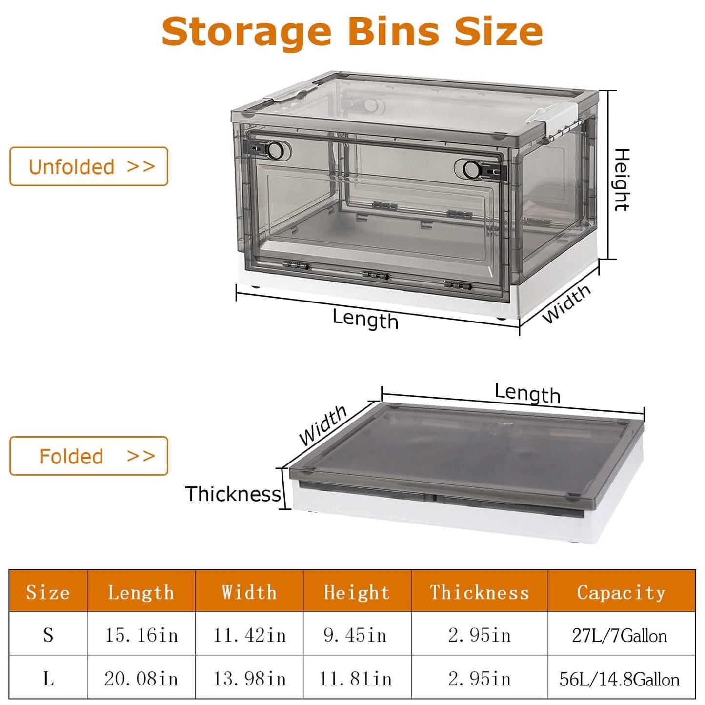 2-Pack: Foldable Storage Bins Collapsible Storage Box Organizer Storage & Organization - Tophatter Daily Deals