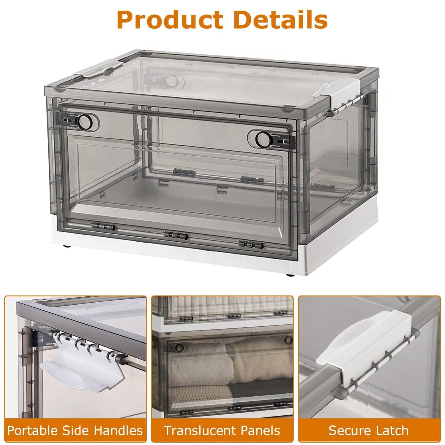 2-Pack: Foldable Storage Bins Collapsible Storage Box Organizer Storage & Organization - Tophatter Daily Deals
