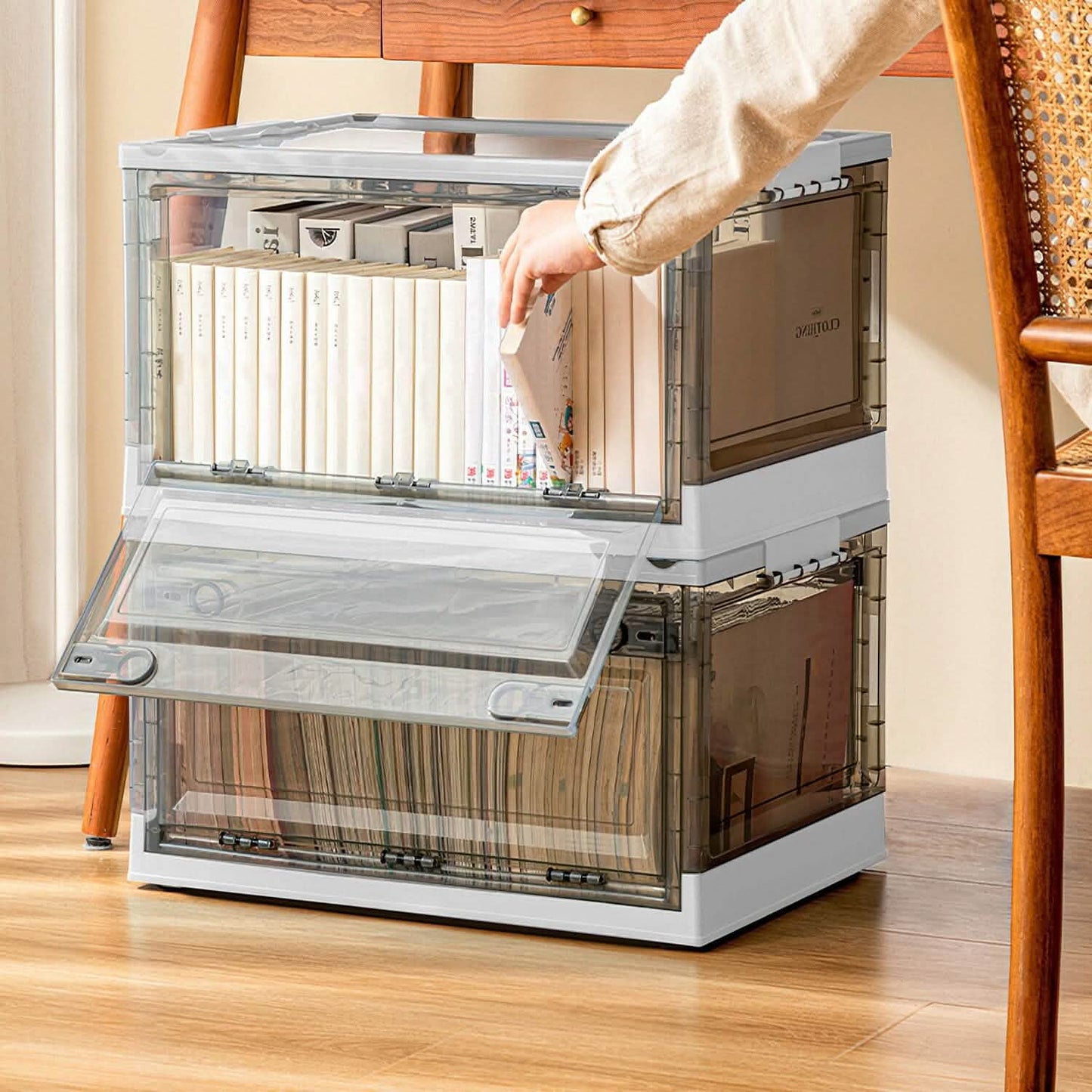 2-Pack: Foldable Storage Bins Collapsible Storage Box Organizer Storage & Organization - Tophatter Daily Deals