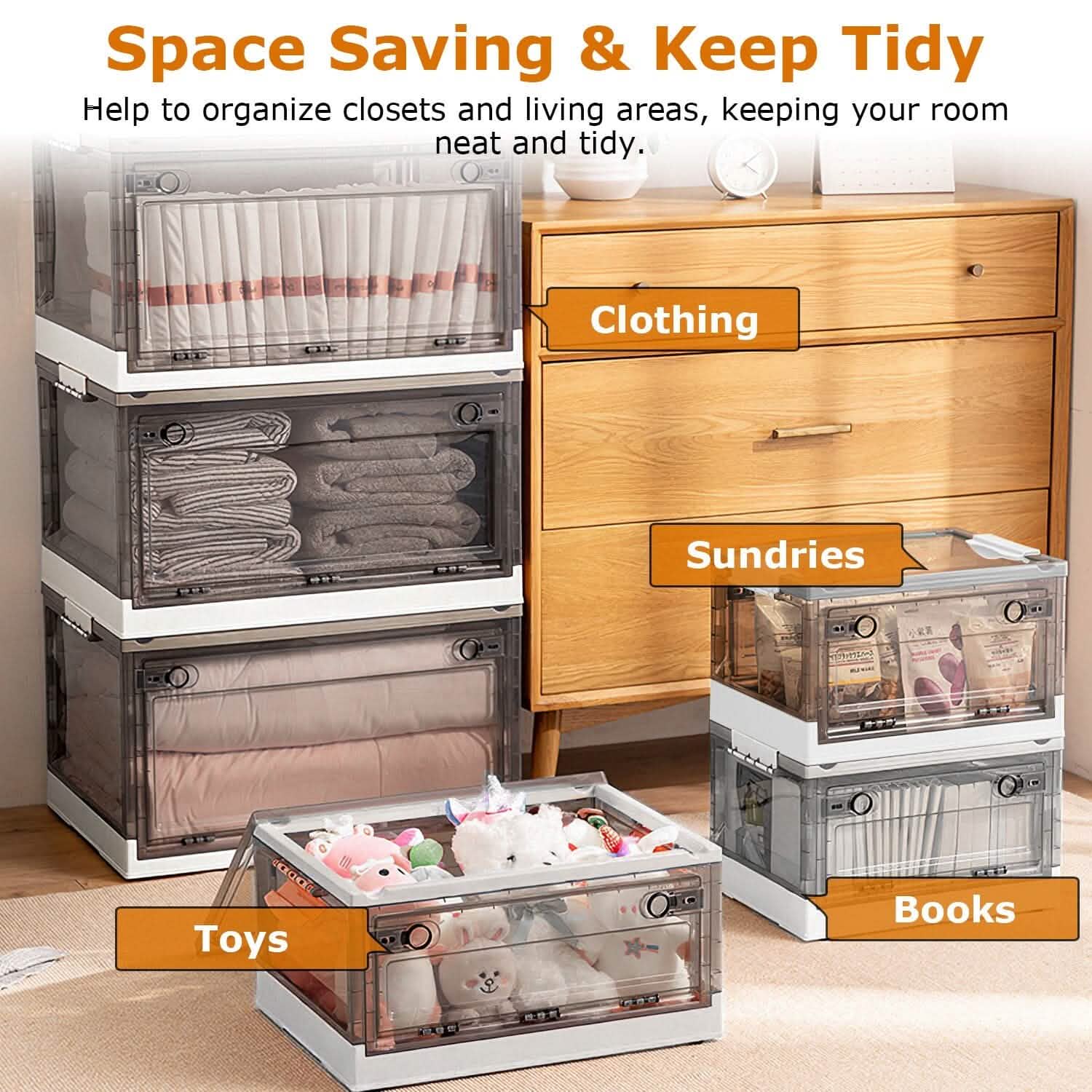 2-Pack: Foldable Storage Bins Collapsible Storage Box Organizer Storage & Organization - Tophatter Daily Deals