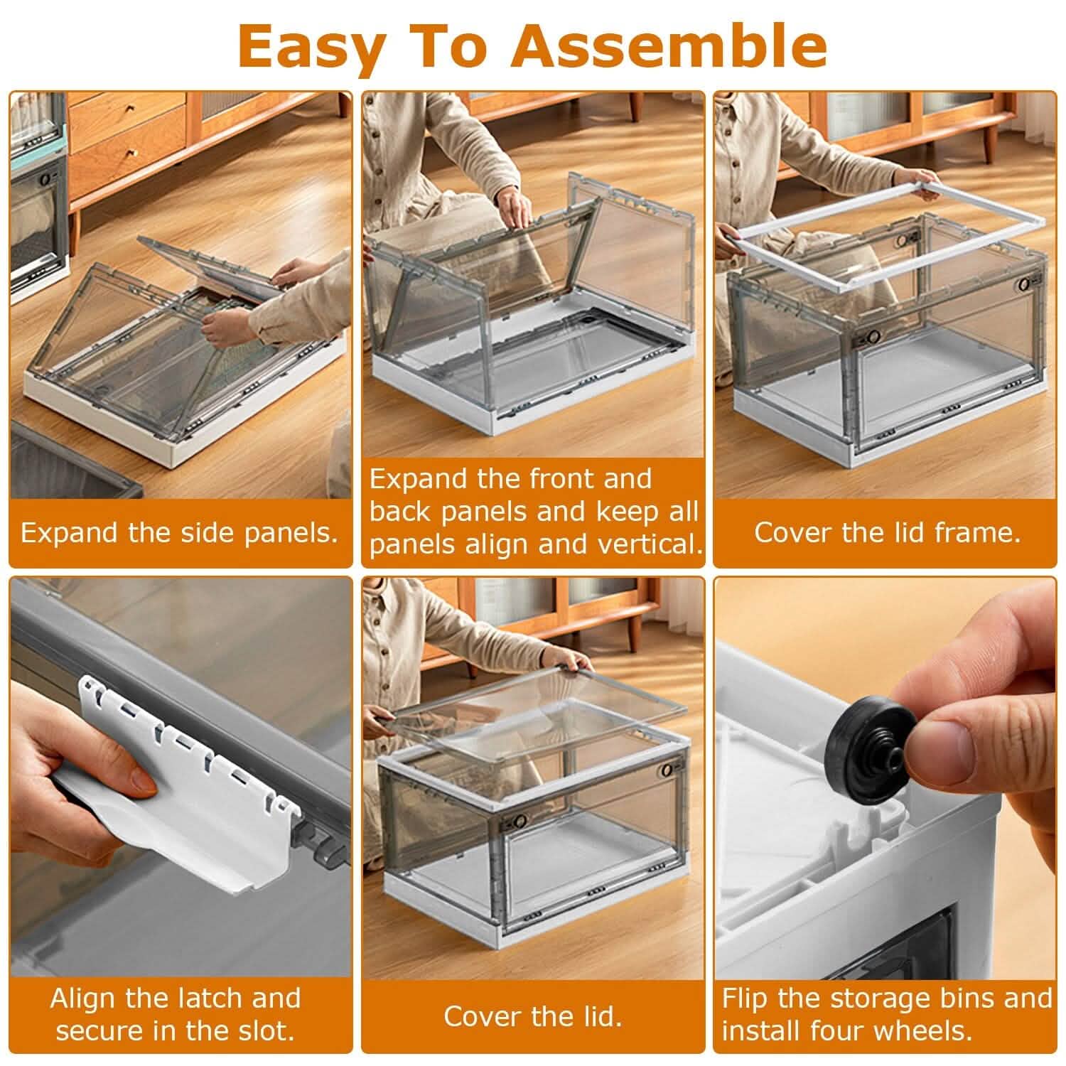 2-Pack: Foldable Storage Bins Collapsible Storage Box Organizer Storage & Organization - Tophatter Daily Deals