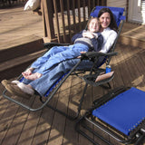 2-Pack: Foldable Zero Gravity Lounge Chair with Dual Side Tray Garden & Patio - Tophatter Daily Deals