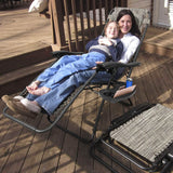 2-Pack: Foldable Zero Gravity Lounge Chair with Dual Side Tray Garden & Patio - Tophatter Daily Deals