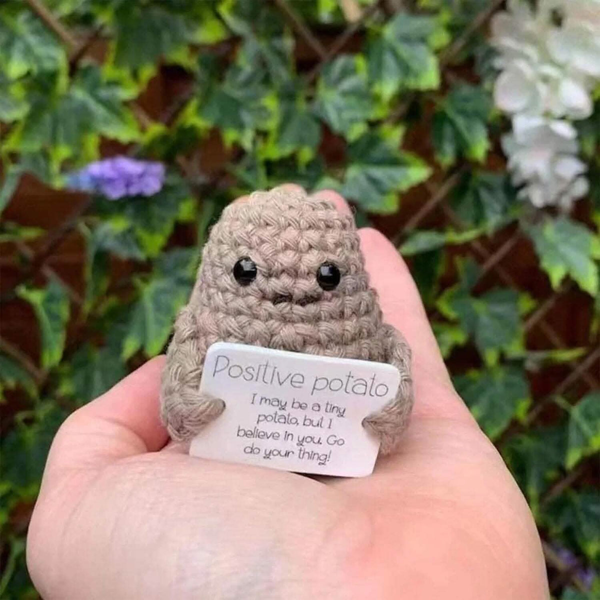 2-Pack: Funny Positive Potato Cute Wool Knitting Doll Furniture & Decor - Tophatter Daily Deals