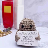 2-Pack: Funny Positive Potato Cute Wool Knitting Doll Furniture & Decor - Tophatter Daily Deals