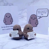 2-Pack: Funny Positive Potato Cute Wool Knitting Doll Furniture & Decor - Tophatter Daily Deals