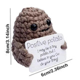 2-Pack: Funny Positive Potato Cute Wool Knitting Doll Furniture & Decor - Tophatter Daily Deals