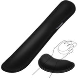 2-Pack: Gimars Upgrade Enlarge Gel Memory Foam Set Keyboard Wrist Rest Pad Black Keyboard & Mouse Wrist Rest - Tophatter Daily Deals