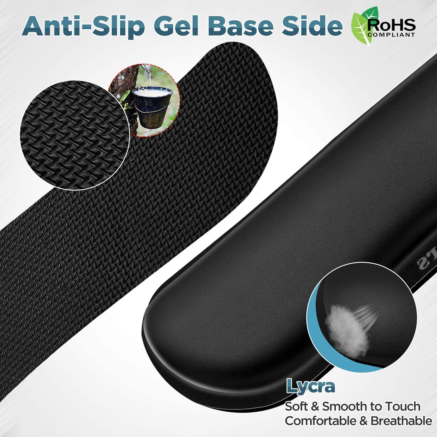 2-Pack: Gimars Upgrade Enlarge Gel Memory Foam Set Keyboard Wrist Rest Pad Keyboard & Mouse Wrist Rest - Tophatter Daily Deals