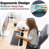 2-Pack: Gimars Upgrade Enlarge Gel Memory Foam Set Keyboard Wrist Rest Pad Keyboard & Mouse Wrist Rest - Tophatter Daily Deals