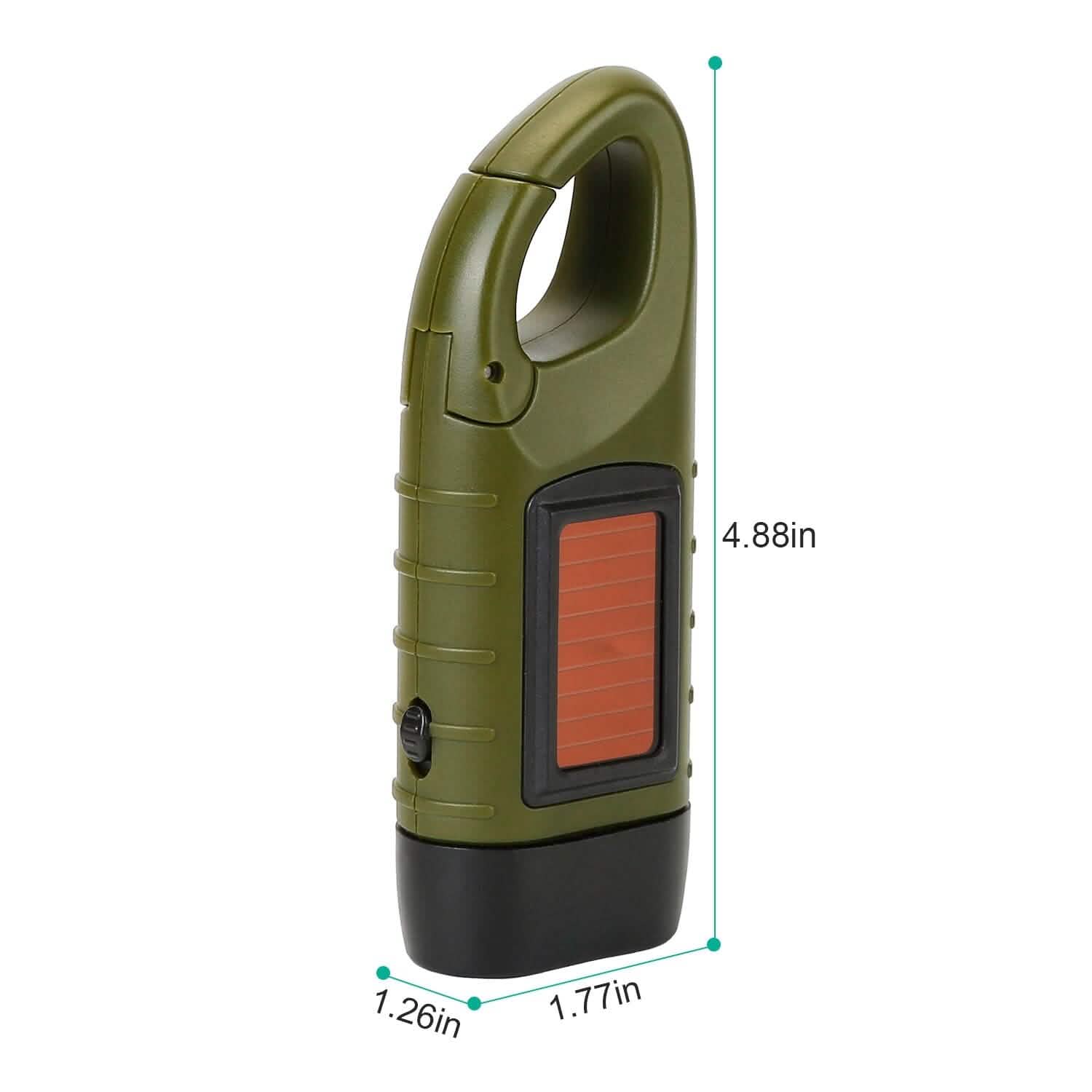 2-Pack: Hand Crank Solar Powered Flashlight Outdoor Recreation - Tophatter Daily Deals