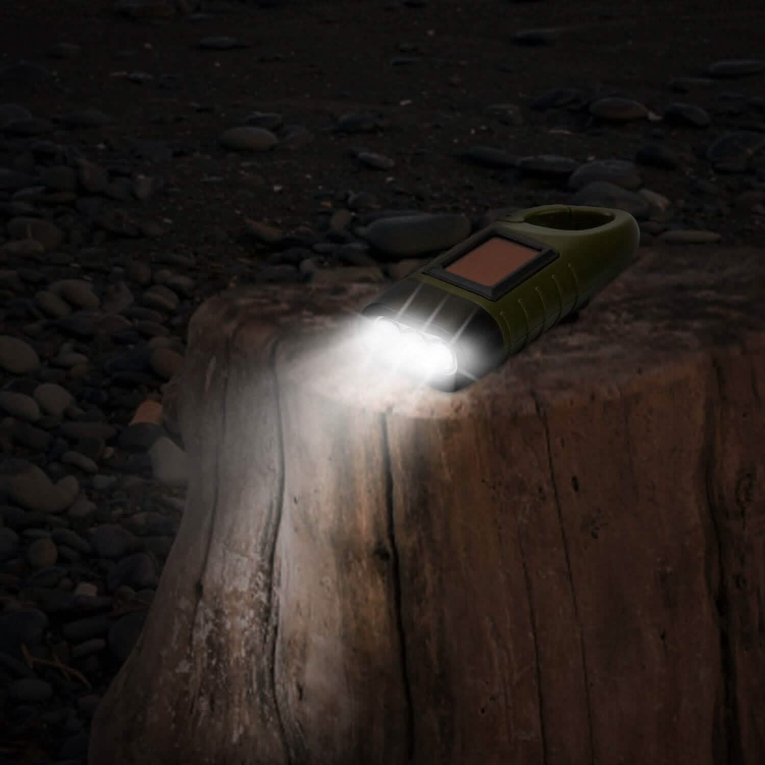 2-Pack: Hand Crank Solar Powered Flashlight Outdoor Recreation - Tophatter Daily Deals