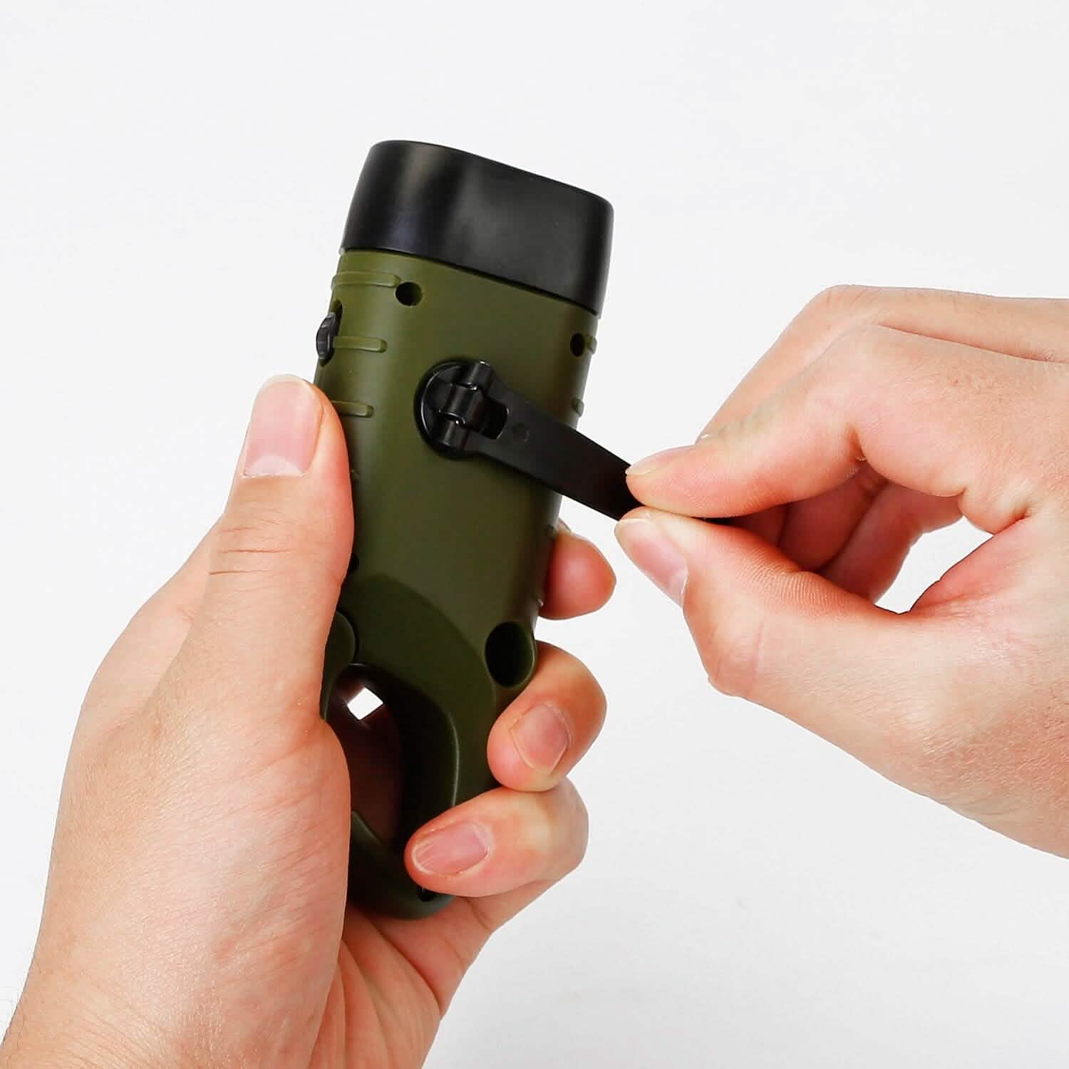 2-Pack: Hand Crank Solar Powered Flashlight Outdoor Recreation - Tophatter Daily Deals