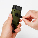 2-Pack: Hand Crank Solar Powered Flashlight Outdoor Recreation - Tophatter Daily Deals