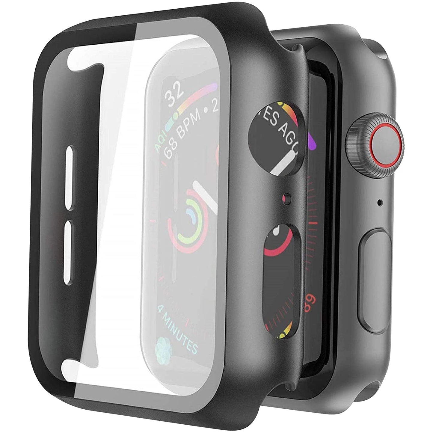 2-Pack: Hard PC Case with Tempered Glass Screen Protector Black Screen Protector - Tophatter Daily Deals