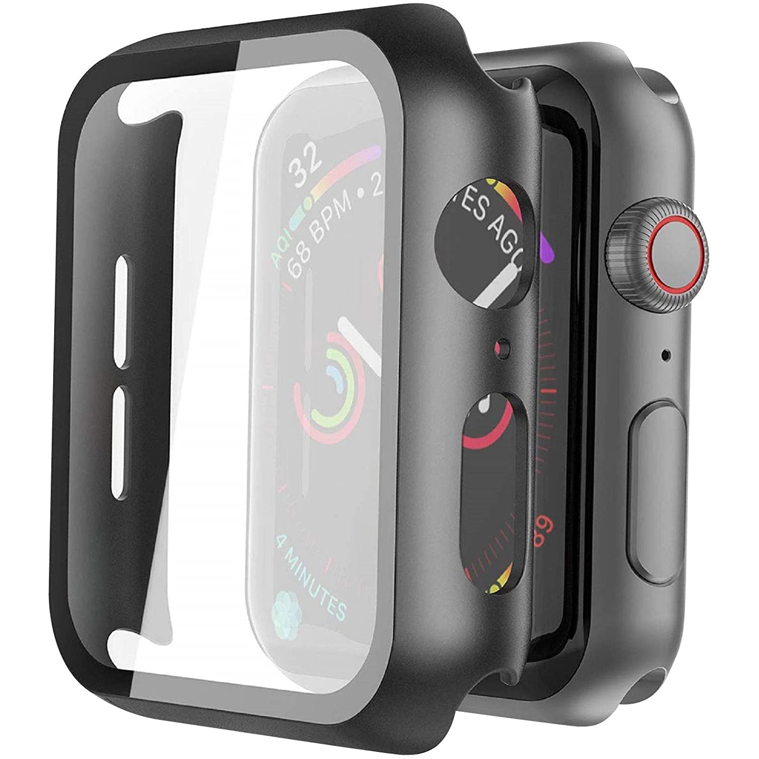 2-Pack: Hard PC Case with Tempered Glass Screen Protector Black Screen Protector - Tophatter Daily Deals