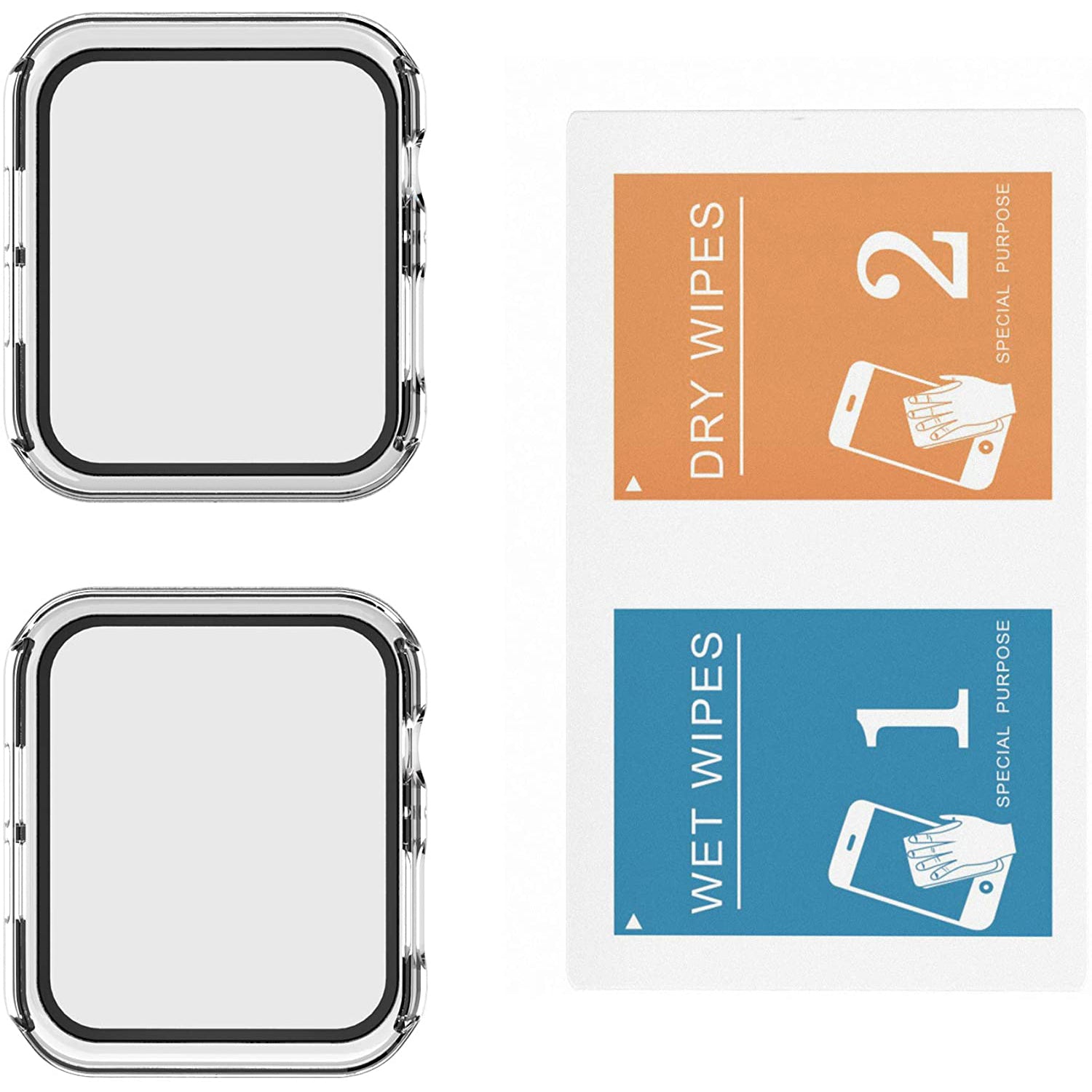 2-Pack: Hard PC Case with Tempered Glass Screen Protector Screen Protector - Tophatter Daily Deals