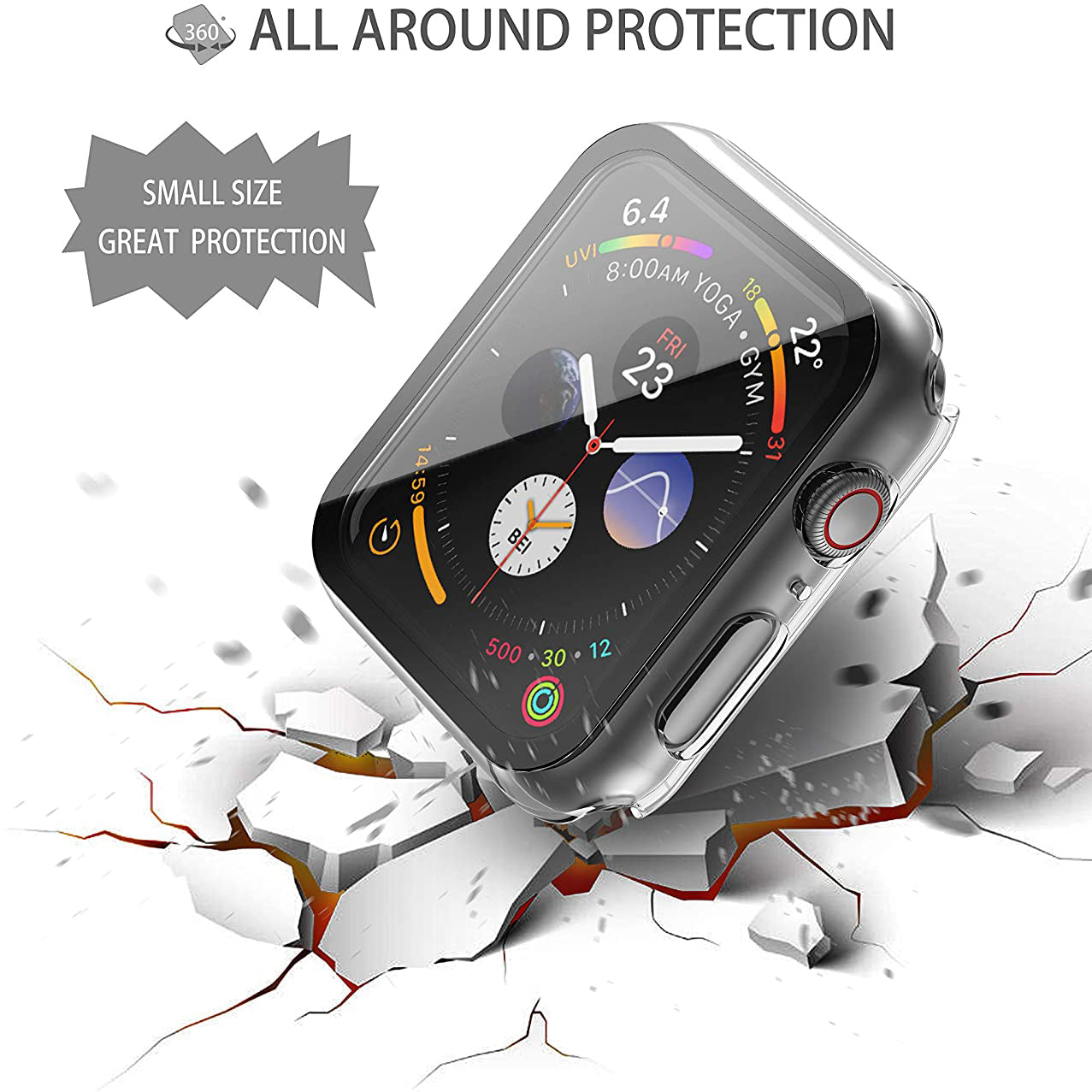 2-Pack: Hard PC Case with Tempered Glass Screen Protector Screen Protector - Tophatter Daily Deals