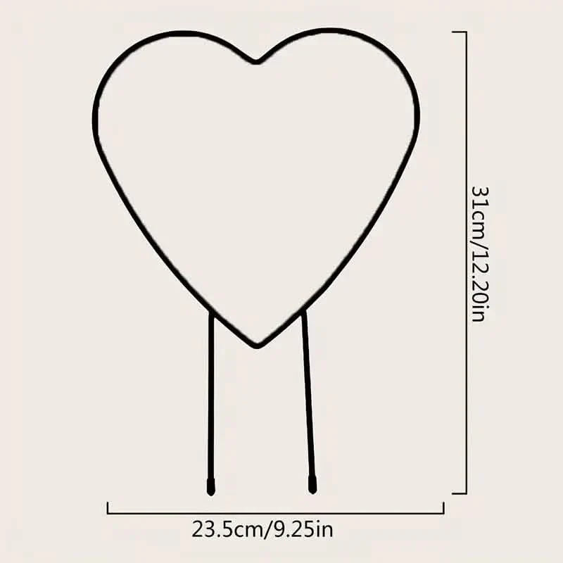 2-Pack: Heart-Shaped Plant Support Stake Garden & Patio - Tophatter Daily Deals