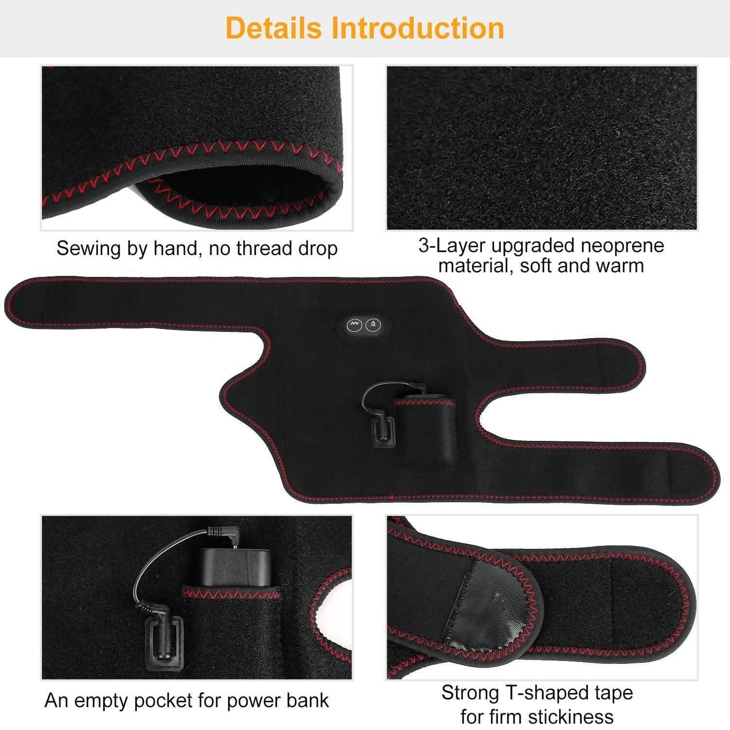 2-Pack: Heated Knee Massage Wrap Health & Wellness - Tophatter Daily Deals