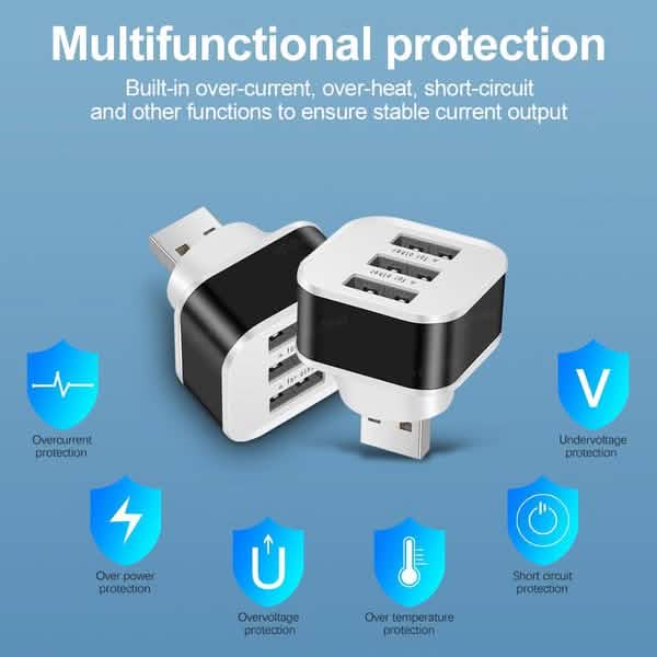 2-Pack: High Speed USB HUB 3 Ports Splitter USB Hubs & Docking Stations - Tophatter Daily Deals