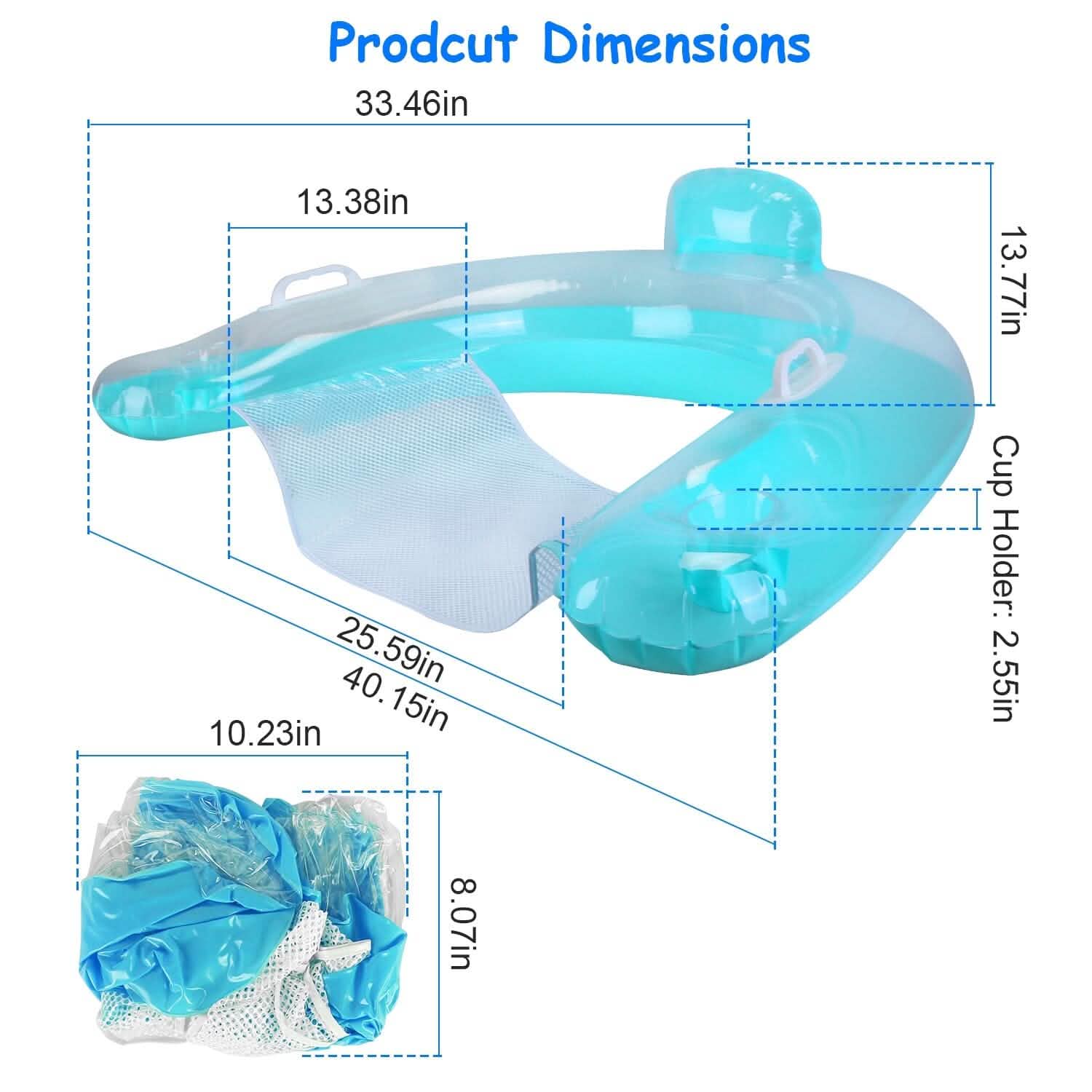 2-Pack: Inflatable Float Pool Chair with Cup Holder Arm Rest Outdoor Recreation - Tophatter Daily Deals