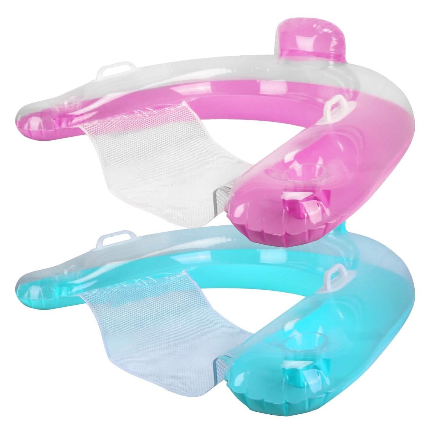 2-Pack: Inflatable Float Pool Chair with Cup Holder Arm Rest Outdoor Recreation - Tophatter Daily Deals
