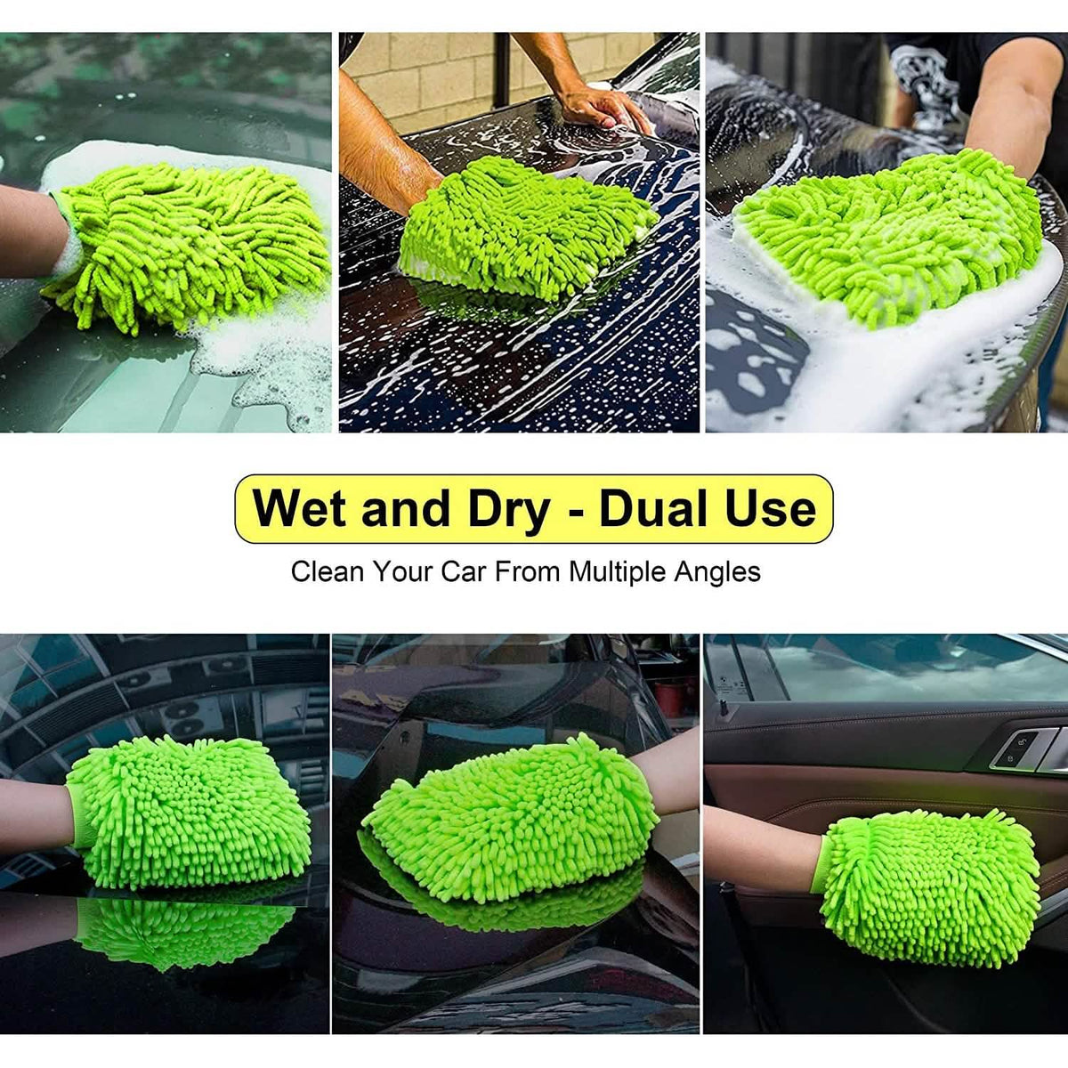 2-Pack: Large Size Microfiber Car Wash Mitt Automotive - Tophatter Daily Deals