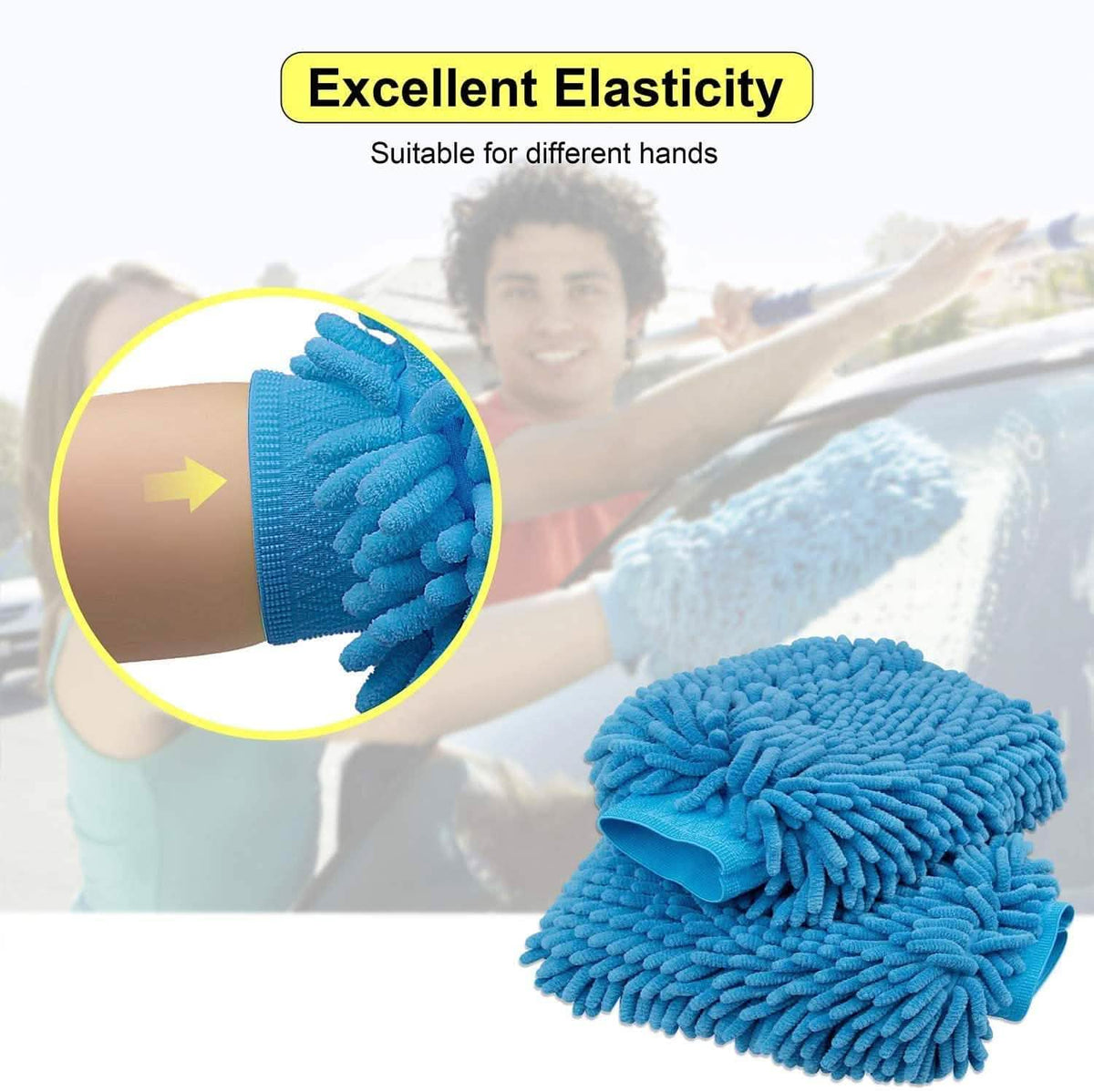 2-Pack: Large Size Microfiber Car Wash Mitt Automotive - Tophatter Daily Deals