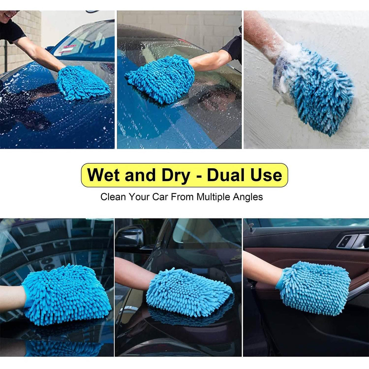 2-Pack: Large Size Microfiber Car Wash Mitt Automotive - Tophatter Daily Deals