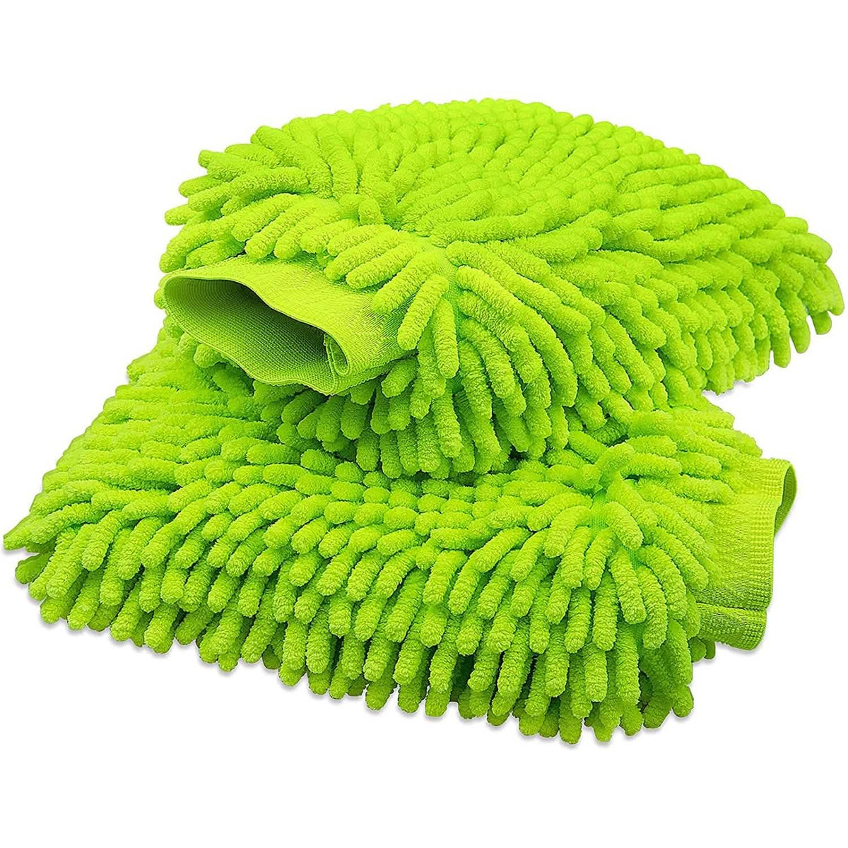 2-Pack: Large Size Microfiber Car Wash Mitt Green Automotive - Tophatter Daily Deals
