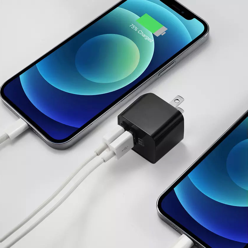 2-Pack: LAX Dual USB 2.4A Wall Charger - Ultra Compact USB Power Adapter - Tophatter Daily Deals