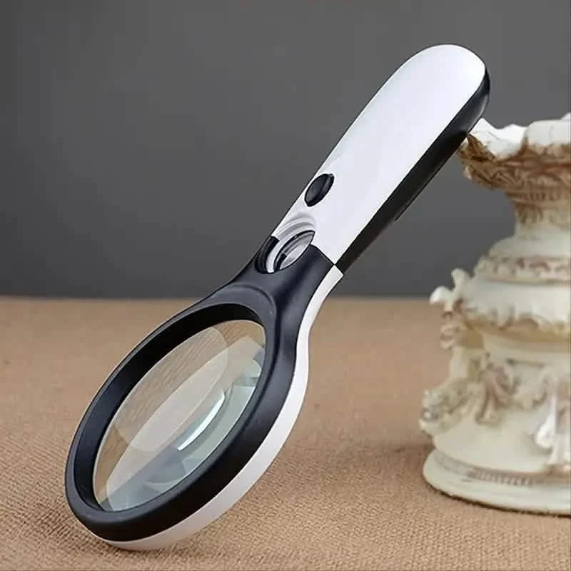 2-Pack: LED Light 45x Magnifying Glass Lens Mini Pocket Handheld Microscope School, Office & Art Supplies - Tophatter Daily Deals