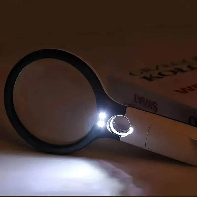 2-Pack: LED Light 45x Magnifying Glass Lens Mini Pocket Handheld Microscope School, Office & Art Supplies - Tophatter Daily Deals