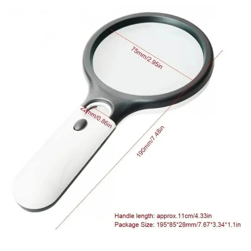 2-Pack: LED Light 45x Magnifying Glass Lens Mini Pocket Handheld Microscope School, Office & Art Supplies - Tophatter Daily Deals