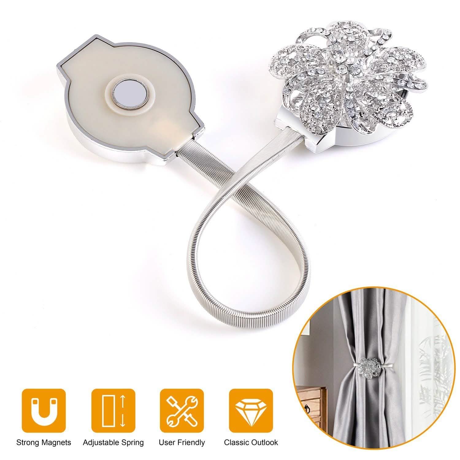 2-Pack: Magnetic Curtain Tiebacks Furniture & Decor - Tophatter Daily Deals