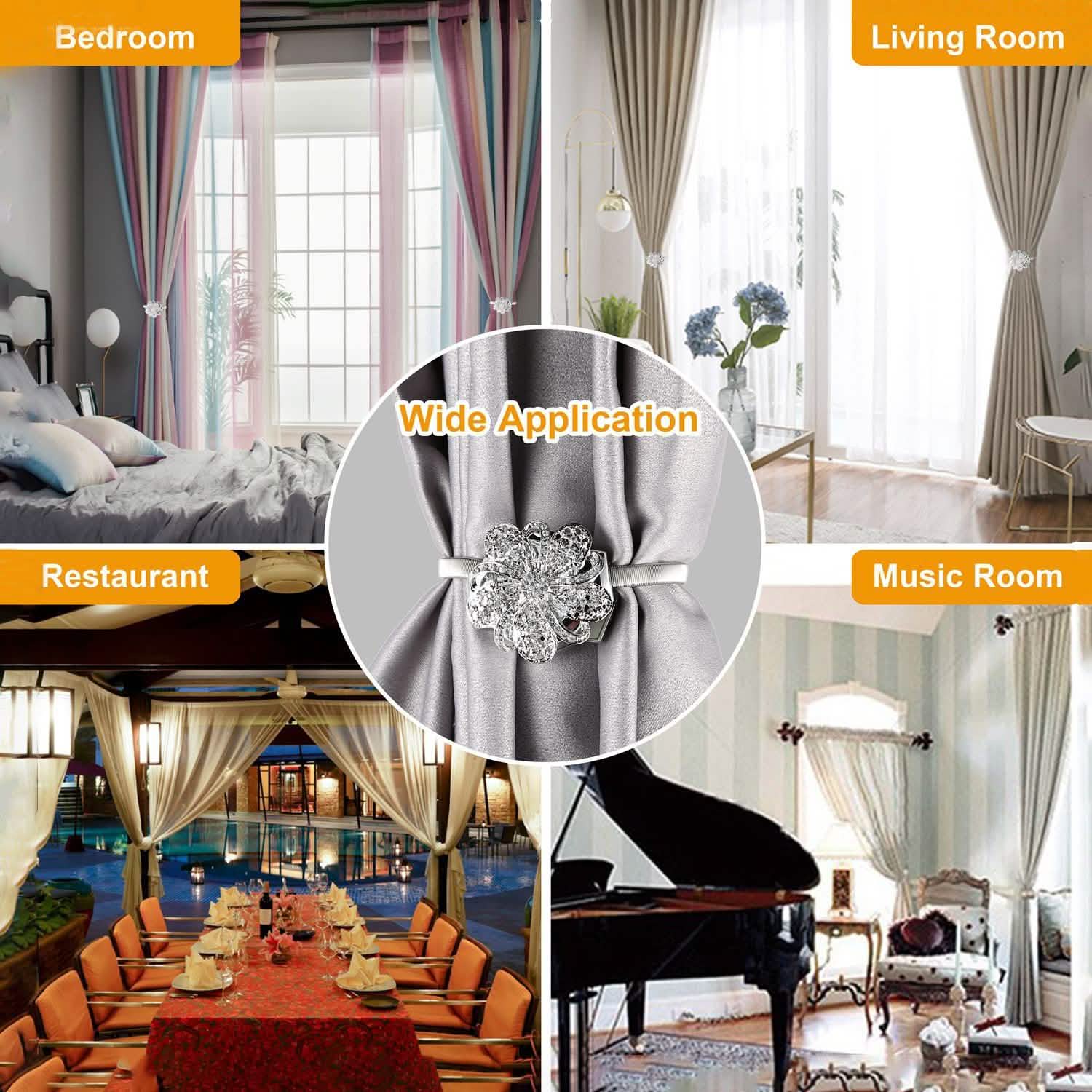 2-Pack: Magnetic Curtain Tiebacks Furniture & Decor - Tophatter Daily Deals