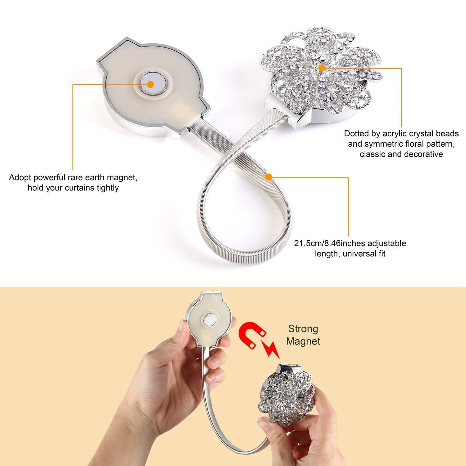 2-Pack: Magnetic Curtain Tiebacks Furniture & Decor - Tophatter Daily Deals