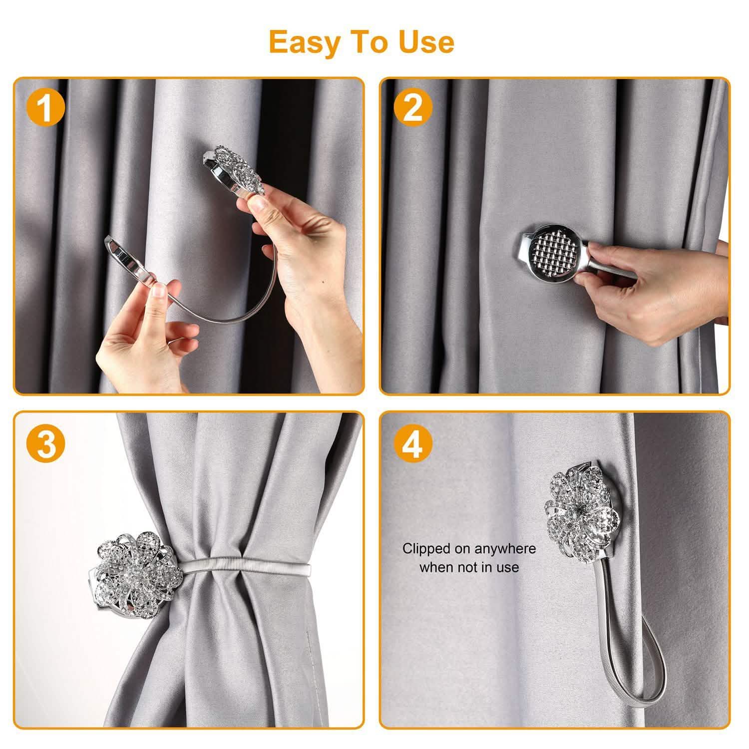 2-Pack: Magnetic Curtain Tiebacks Furniture & Decor - Tophatter Daily Deals