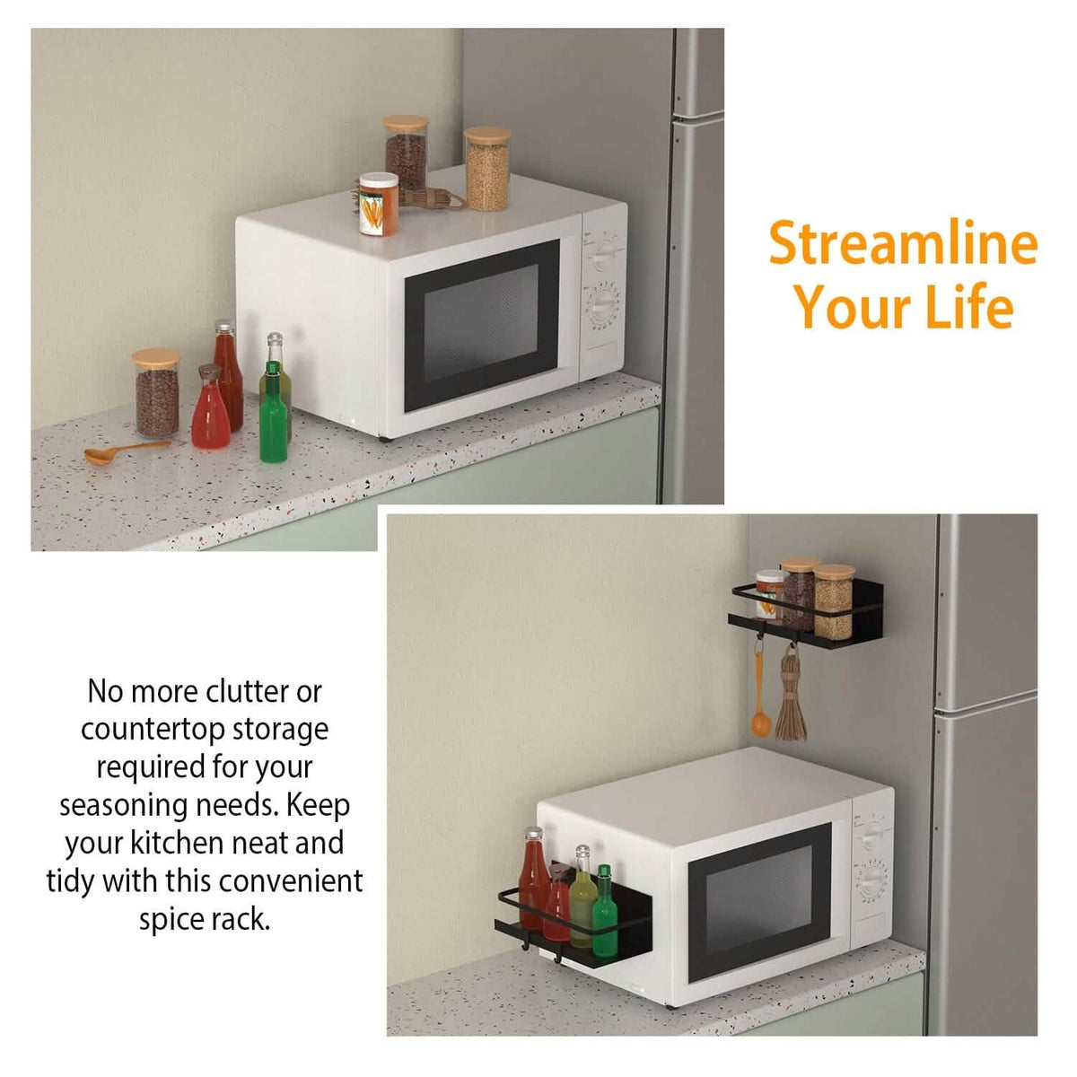 2-Pack: Magnetic Spice Holder Rack Organizer Kitchen Storage - Tophatter Daily Deals