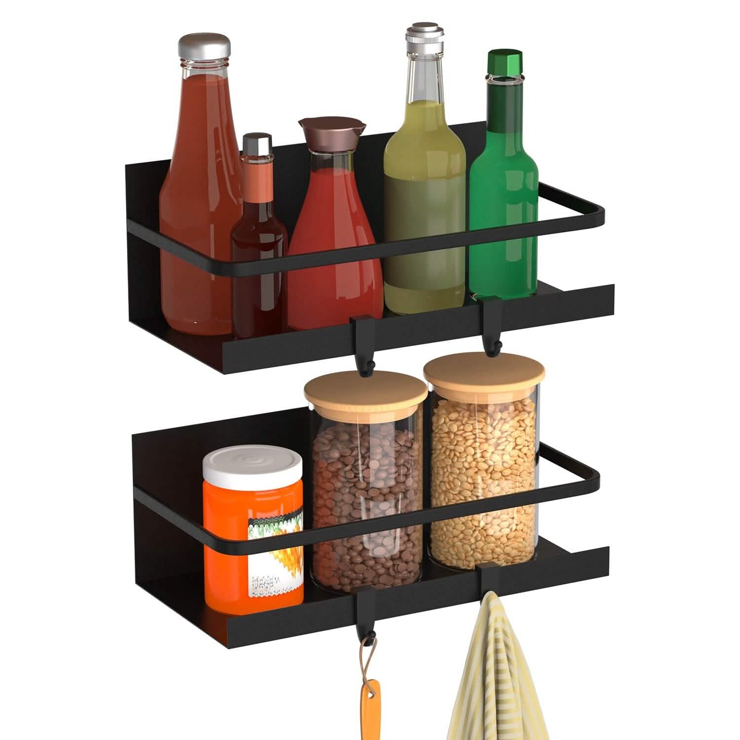 2-Pack: Magnetic Spice Holder Rack Organizer Kitchen Storage - Tophatter Daily Deals