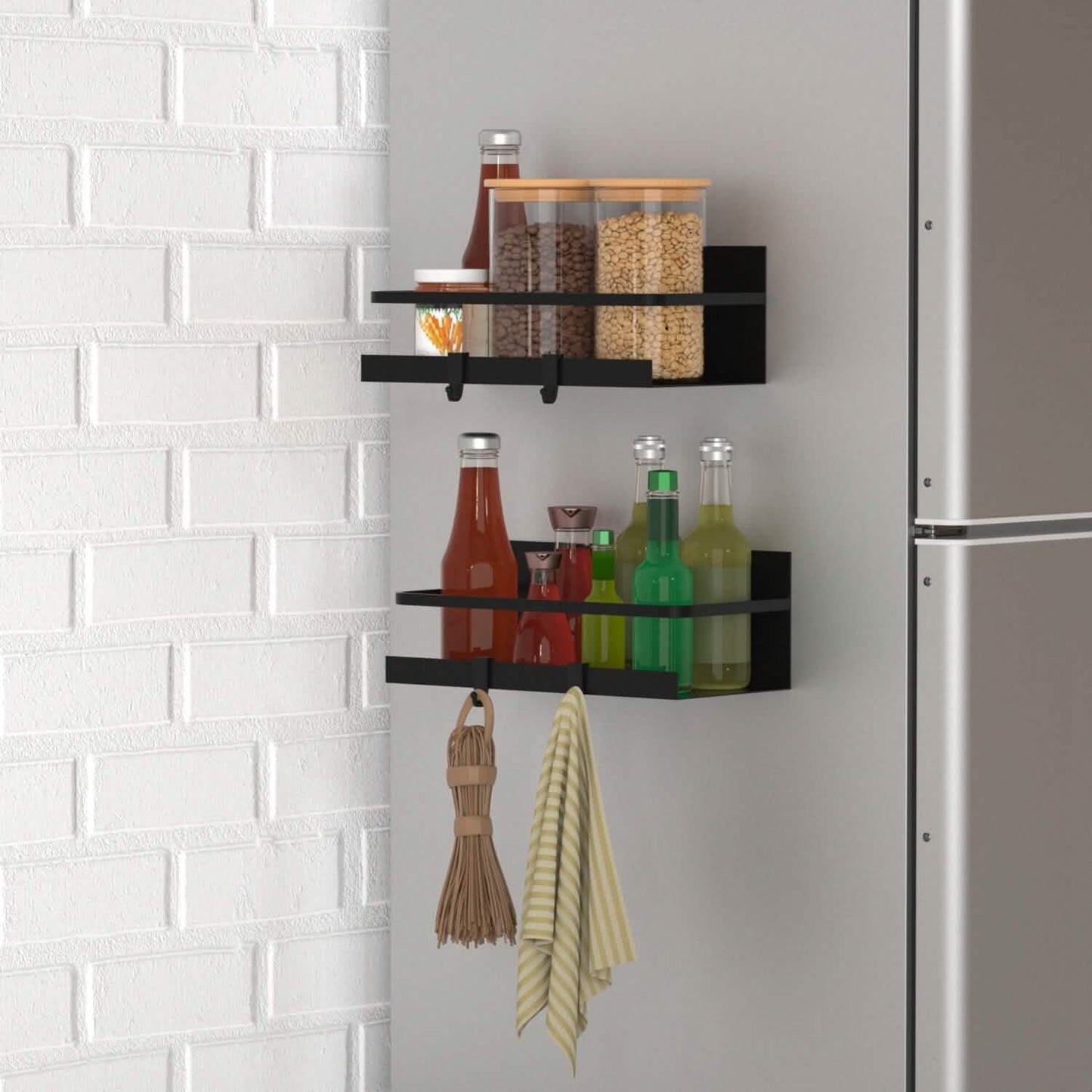 2-Pack: Magnetic Spice Holder Rack Organizer Kitchen Storage - Tophatter Daily Deals